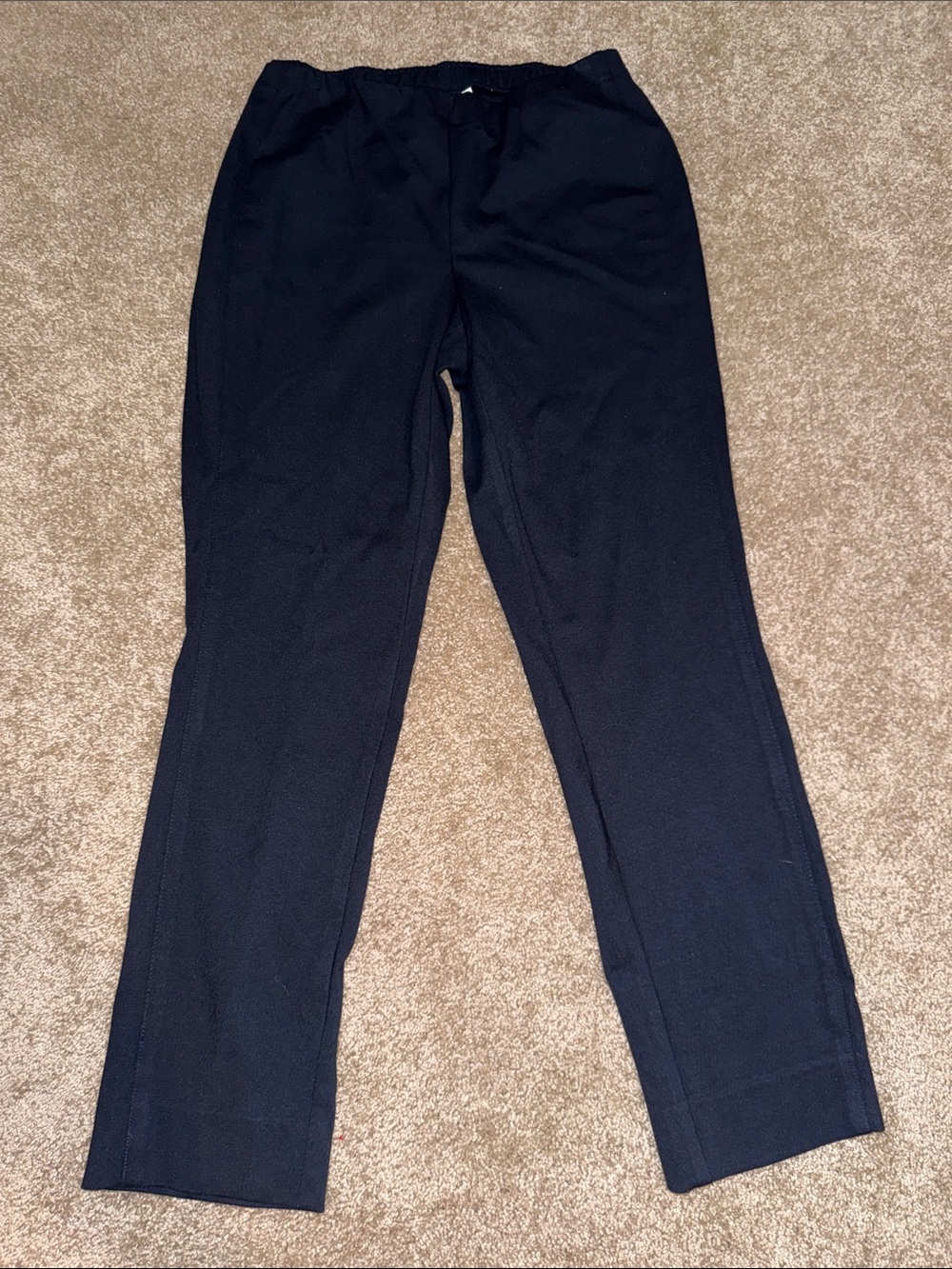 J. Jill Womens Navy Ponte Slim Fit Pull On Straight Dress Pants - XS